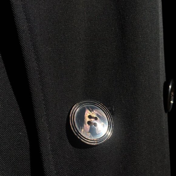 Jean Paul Gaultier Homme JPG Black Trench Coat Jacket Men’s Size 50 L XL - Picture 12 of 14